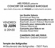 Les chefs d'oeuvre de Vivaldi sur instruments anciens Eglise rforme des batignolles Affiche